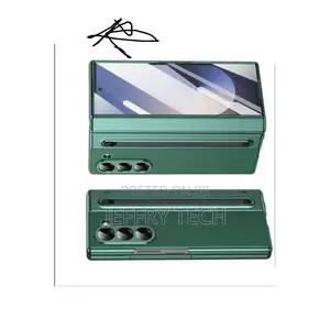 Samsung Galaxy Z Fold 6 Leather Case Hinge Protection Screen Cover+Pen
