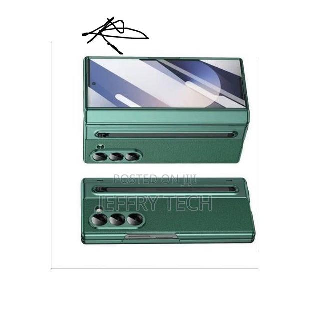 Samsung Galaxy Z Fold 6 Leather Case Hinge Protection Screen Cover+Pen - thumbnail 3