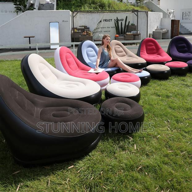 Inflatable Seat With A Foot Rest - thumbnail 2