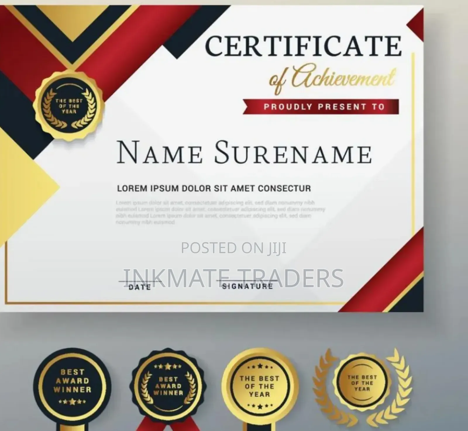 Quality Certificate Prints