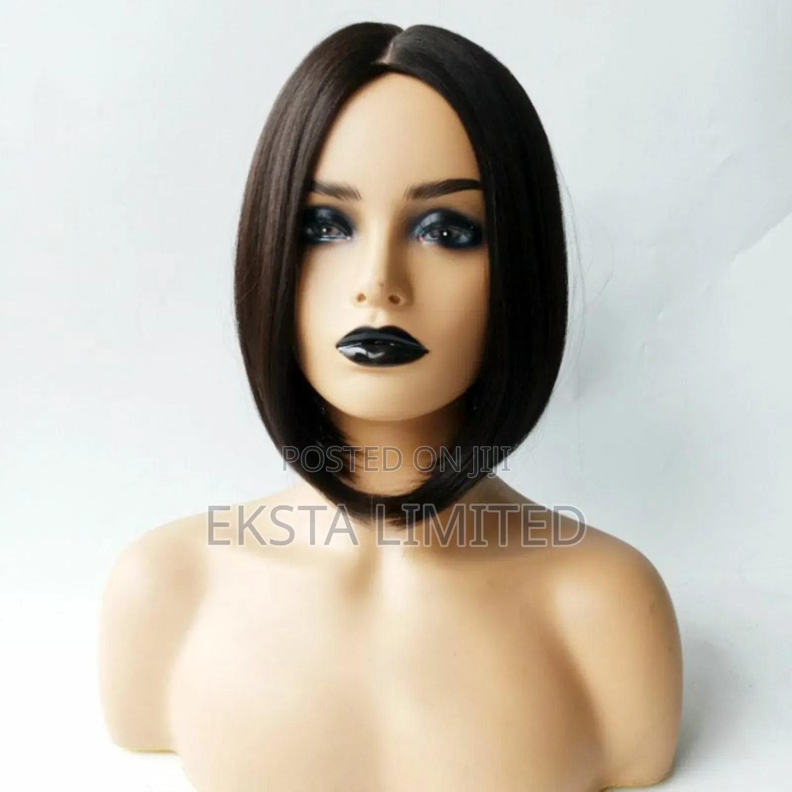Short Bob Hair Black Wigs 12 Inch + Wig Cap