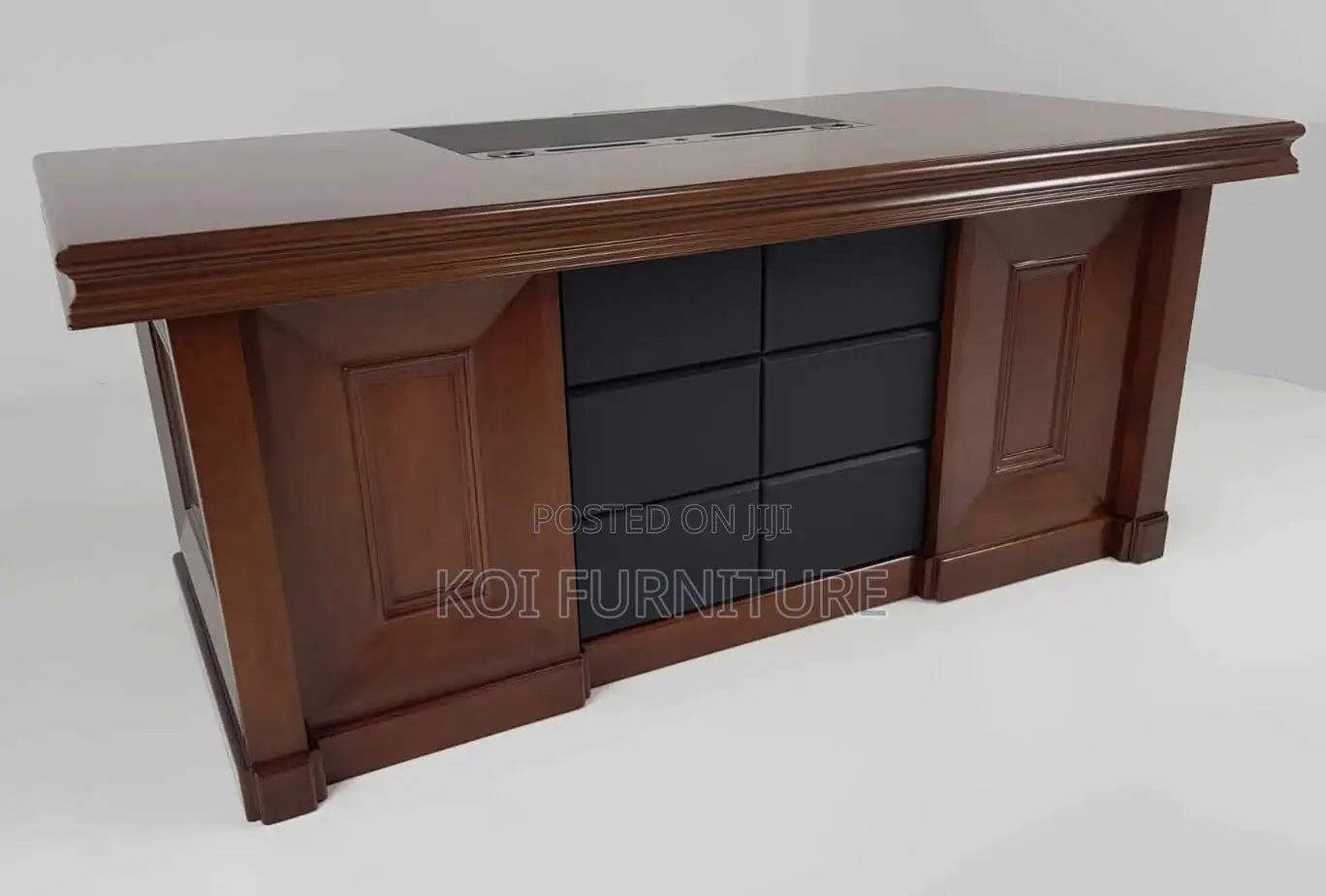 Office Desk : 1.6m Modern L-Shaped Executive Office Desk