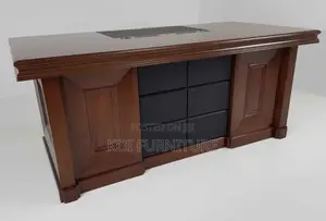 Office Desk : 1.6m Modern L-Shaped Executive Office Desk