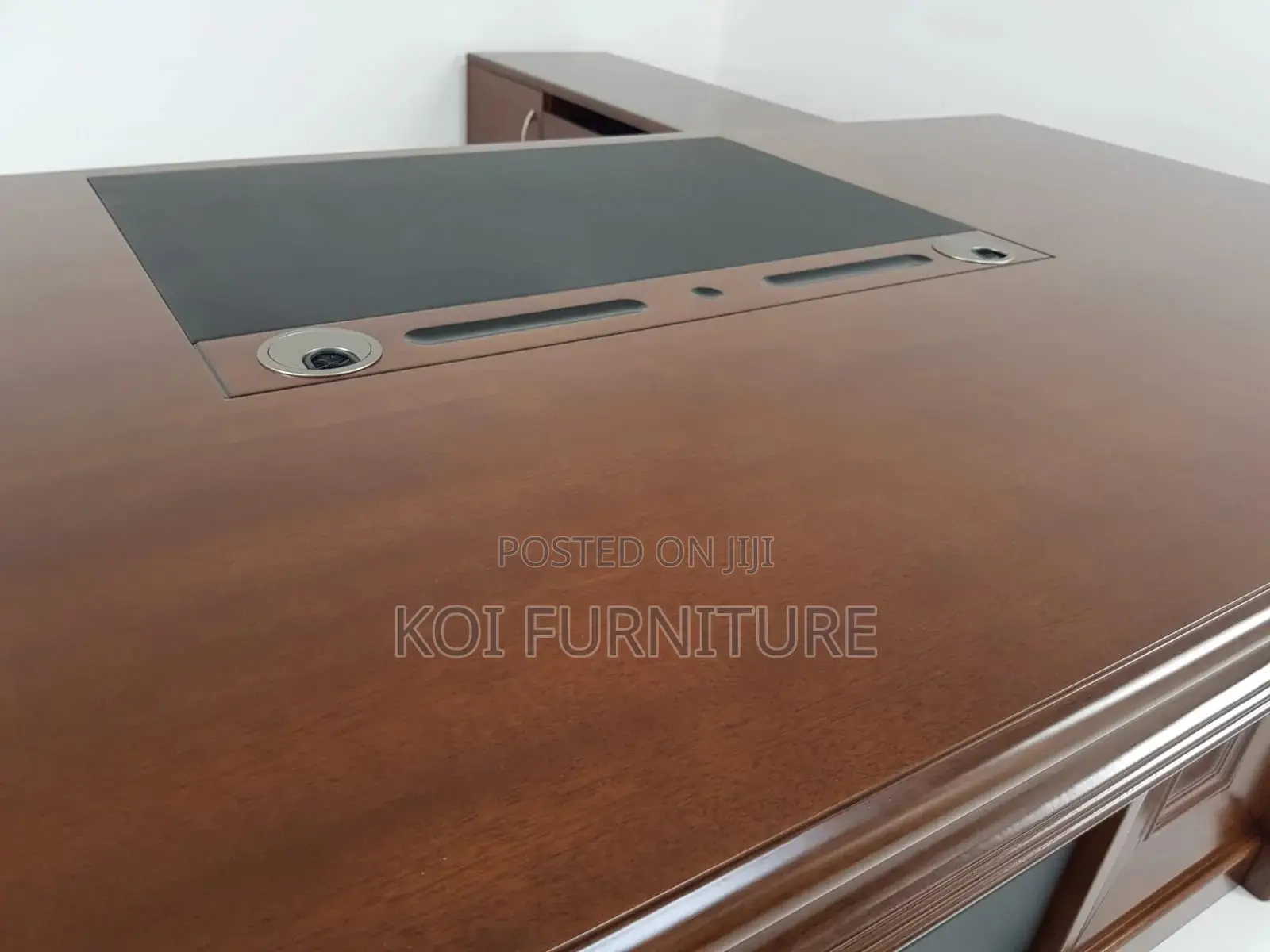 Office Desk : 1.6m Modern L-Shaped Executive Office Desk