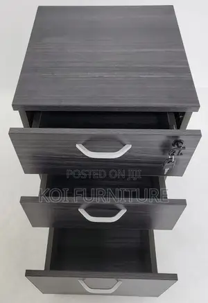 Office Cabinet : 3-Drawer Mobile File Pedestal