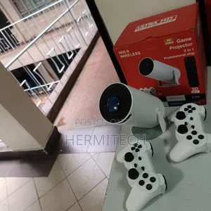 Game Projector With Two Gaming Pads Display Size of 120 Inches Maximum