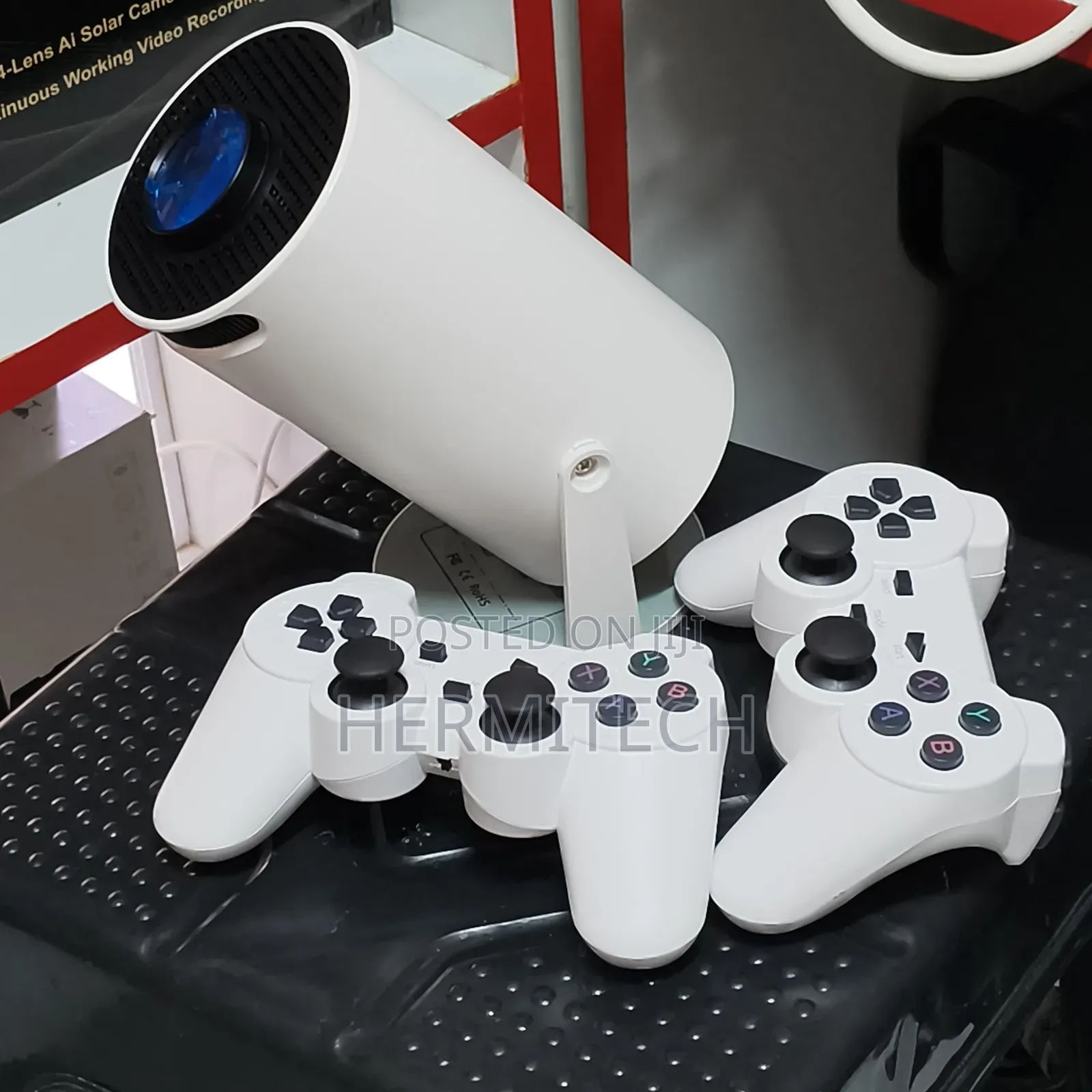 Gaming Projector With Hdmi Port Inbuilt Speakers Wifi Smart Two Pads