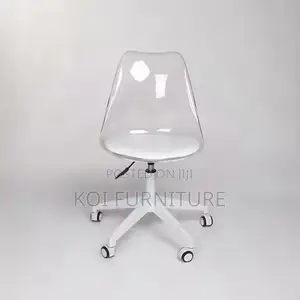 Swivel Chair ;Transparent Swivel Plastic Home Chair