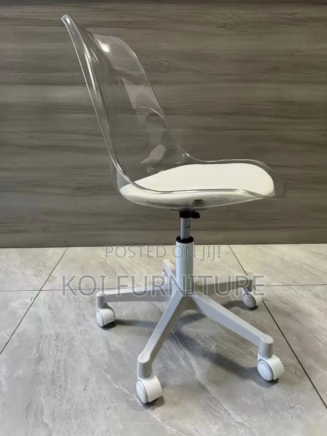 Swivel Chair ;Transparent Swivel Plastic Home Chair