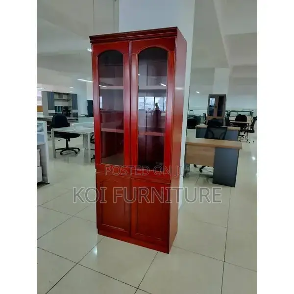Office Cabinet : Mahogany Finish 2-Door Filing Cabinet,