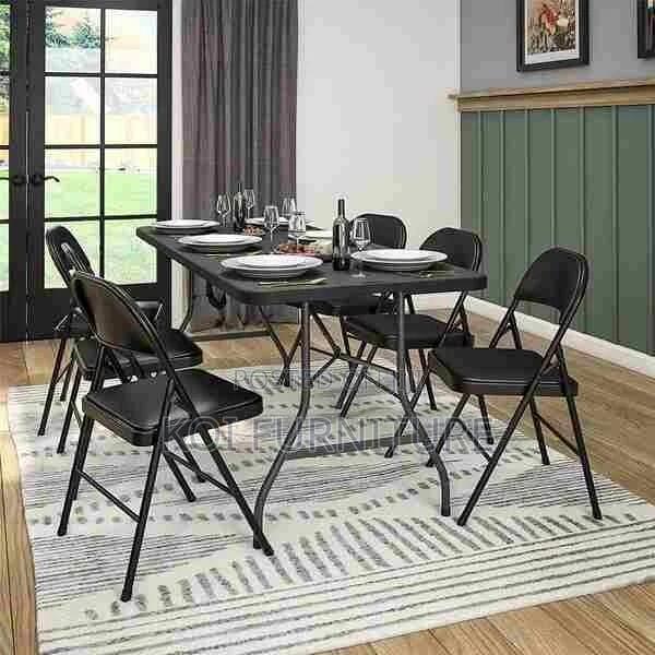 Office Chair : Black Foldable Office and Dining Chair - thumbnail 7