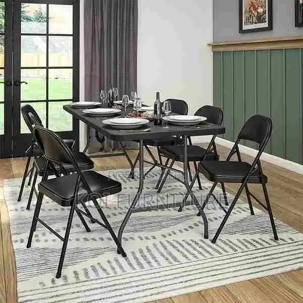 Office Chair : Black Foldable Office and Dining Chair