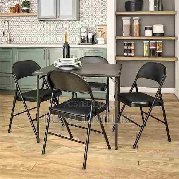 Office Chair : Black Foldable Office and Dining Chair - thumbnail 8