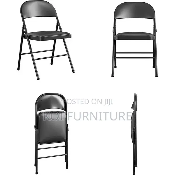 Office Chair : Black Foldable Office and Dining Chair