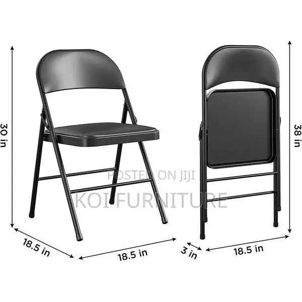 Office Chair : Black Foldable Office and Dining Chair