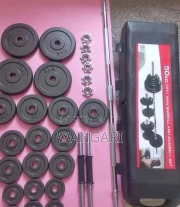 Iron Cast 50 KGS Dumbbells With Gym Connector