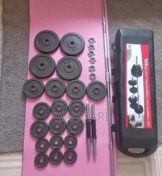 Restocked 50 KGS Iron Cast Chrome Dumbbells - main view