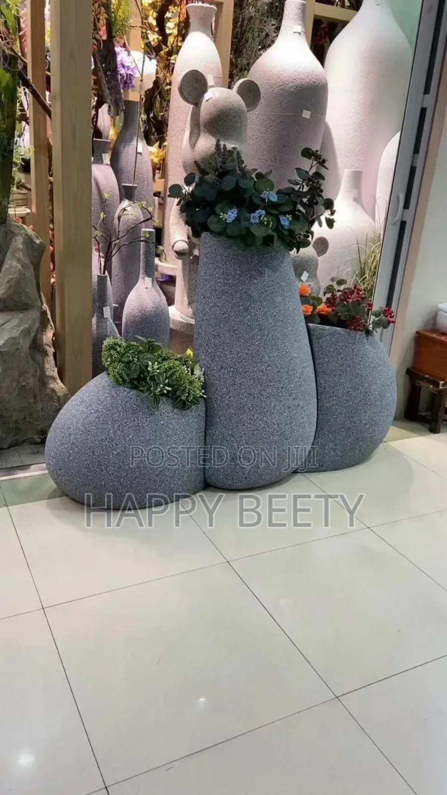 Modern 3-Piece Decorative Floor Vase Set