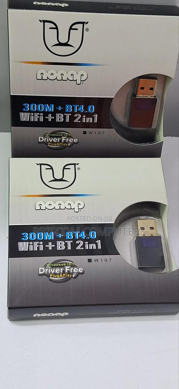300m + Bt 4.0, Wifi +Bluetooth 2 in 1 Adapter Dongle, Driver Free