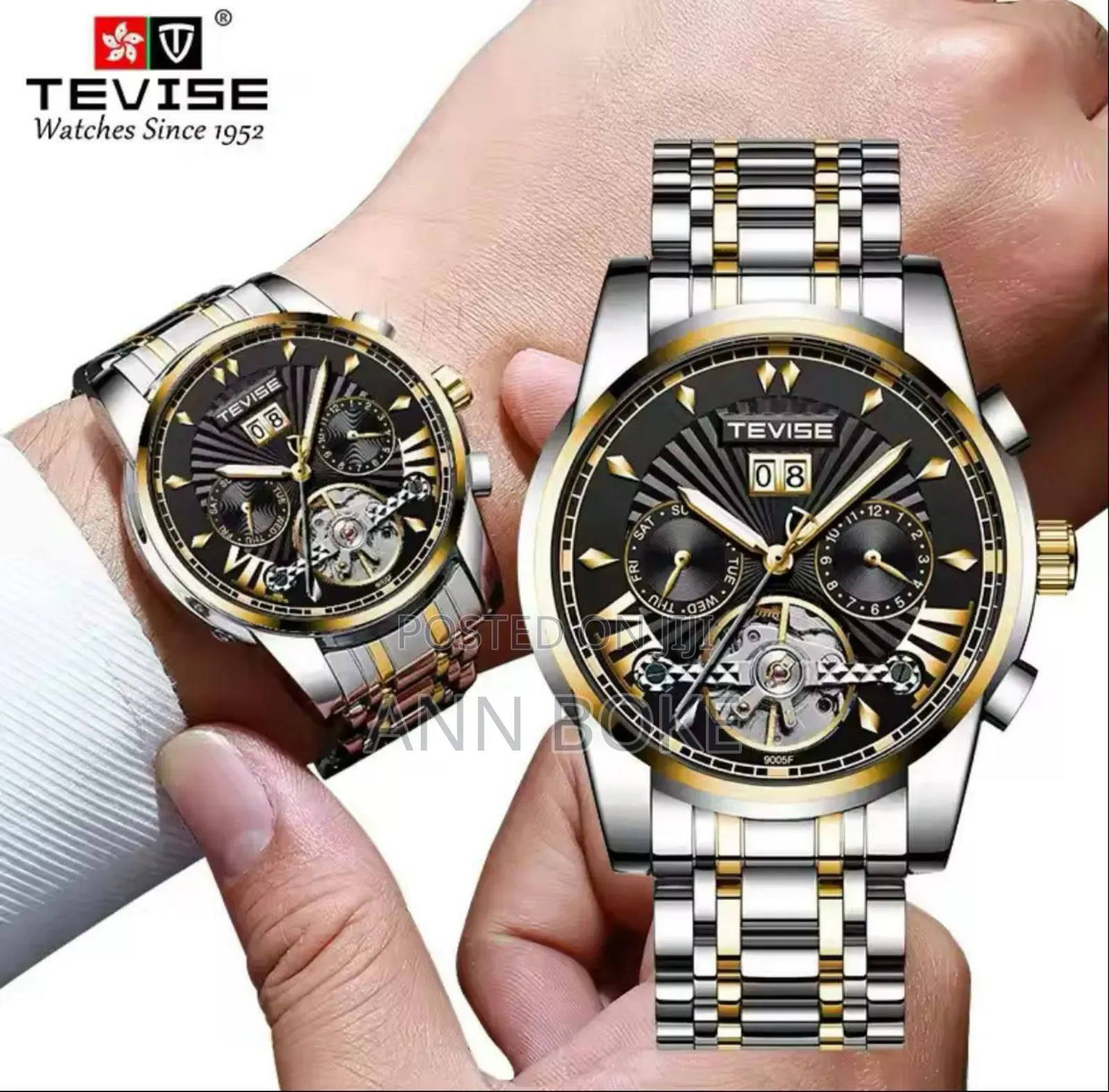 Tevise Full Calendar Automatic Gents Watch Automatic Movement