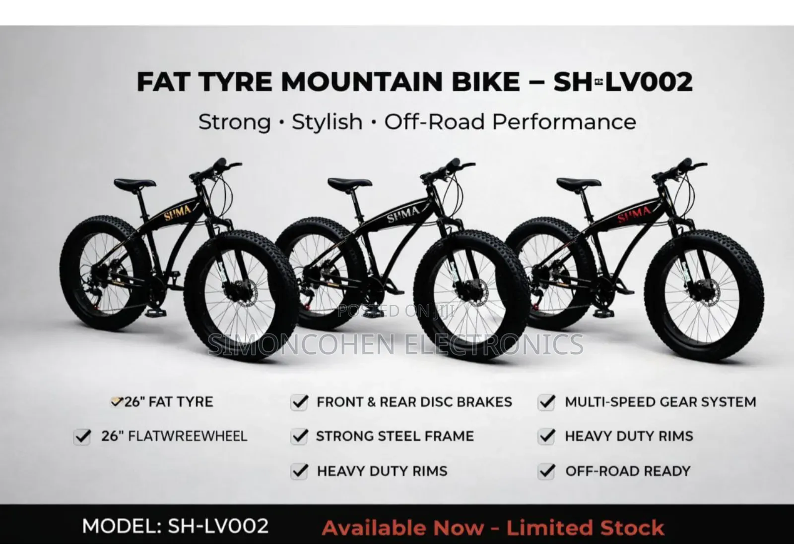 Fat Tyre Size 26 Mountain Bike