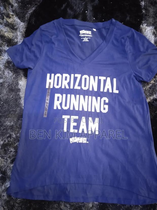 Running and Gym Wear Vneck T-Shirt Navy Blue