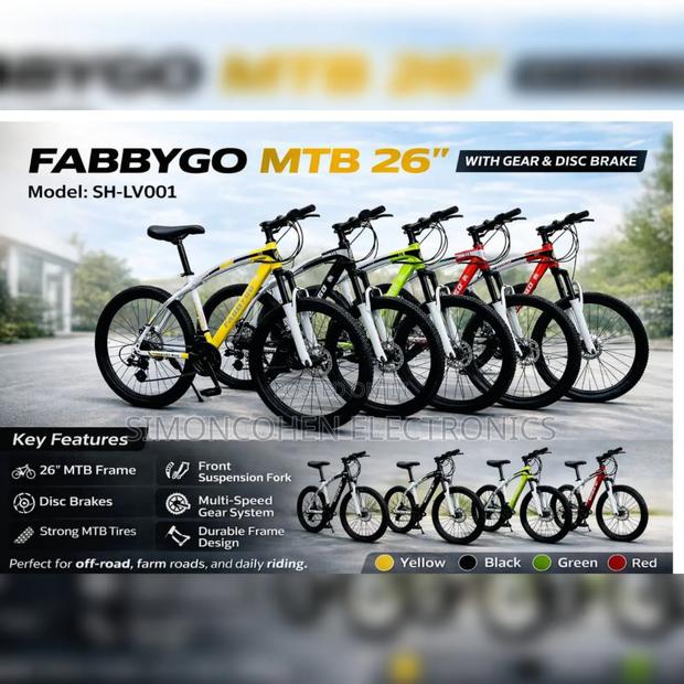 Mtb Bike Size 26 With Gear And Disc Brakes