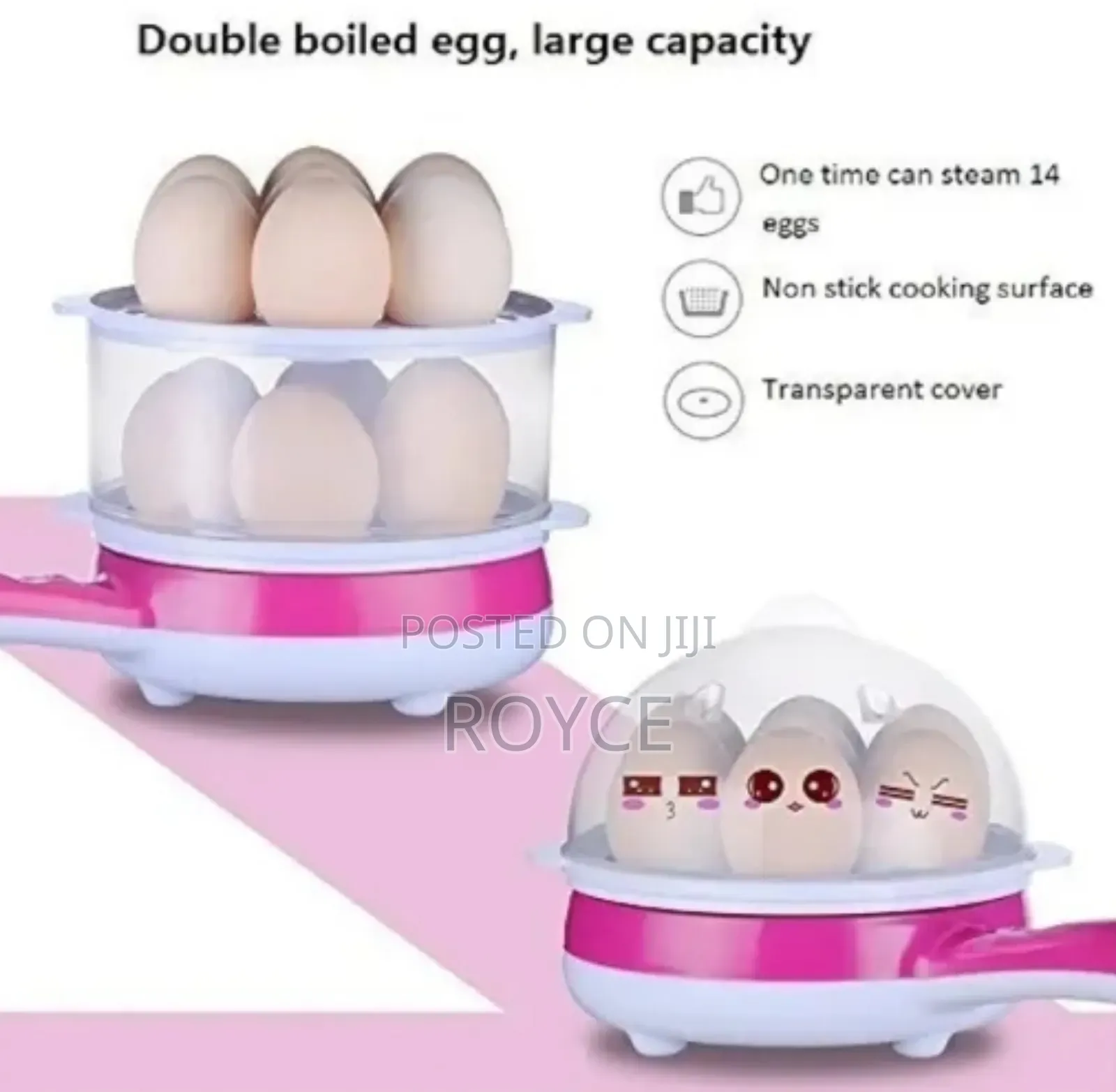 Double Egg Boiler With Magic Pan