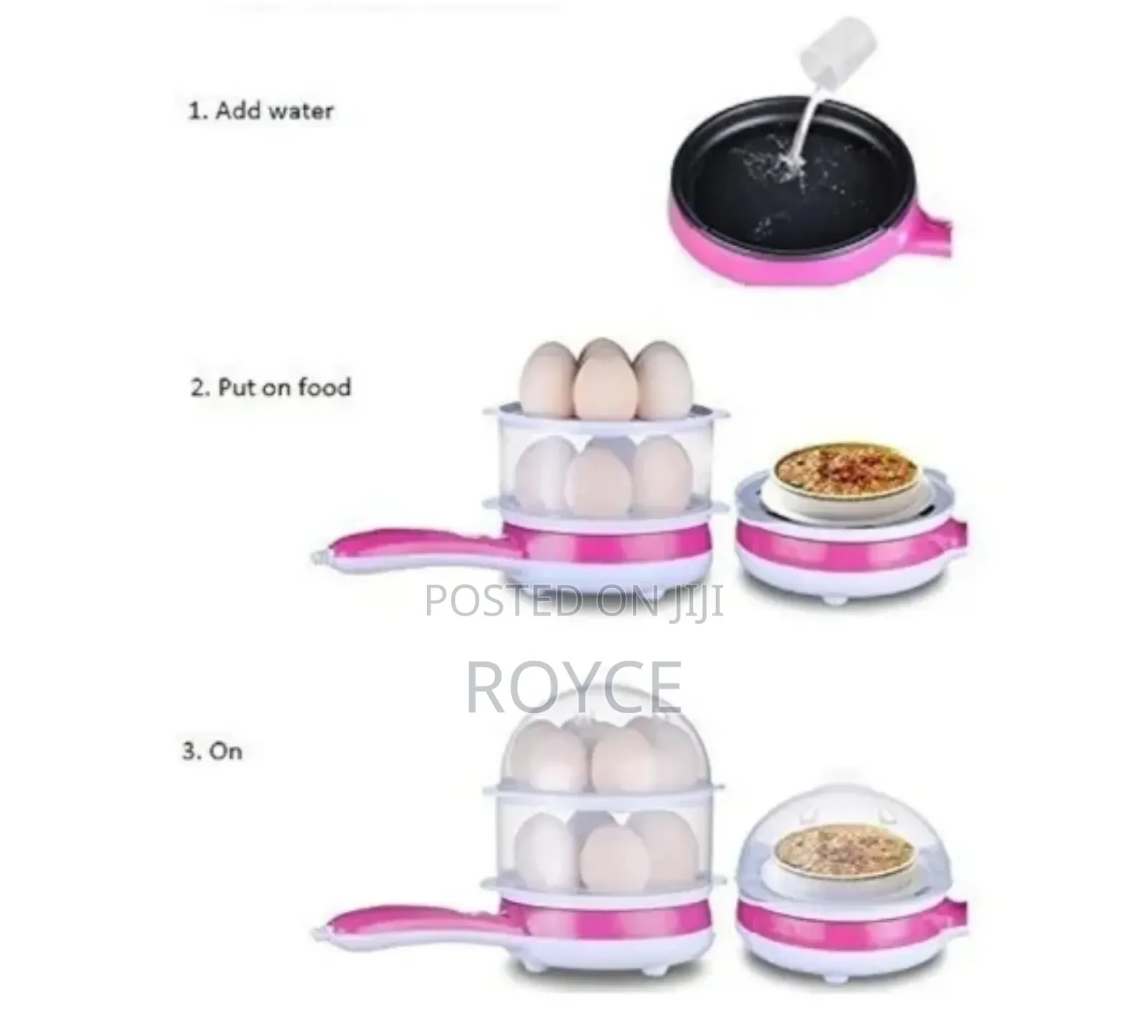 Double Egg Boiler With Magic Pan