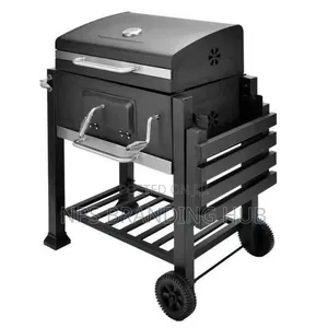 Barbeque Grill Outdoor Large Charcoal Trolley Hp