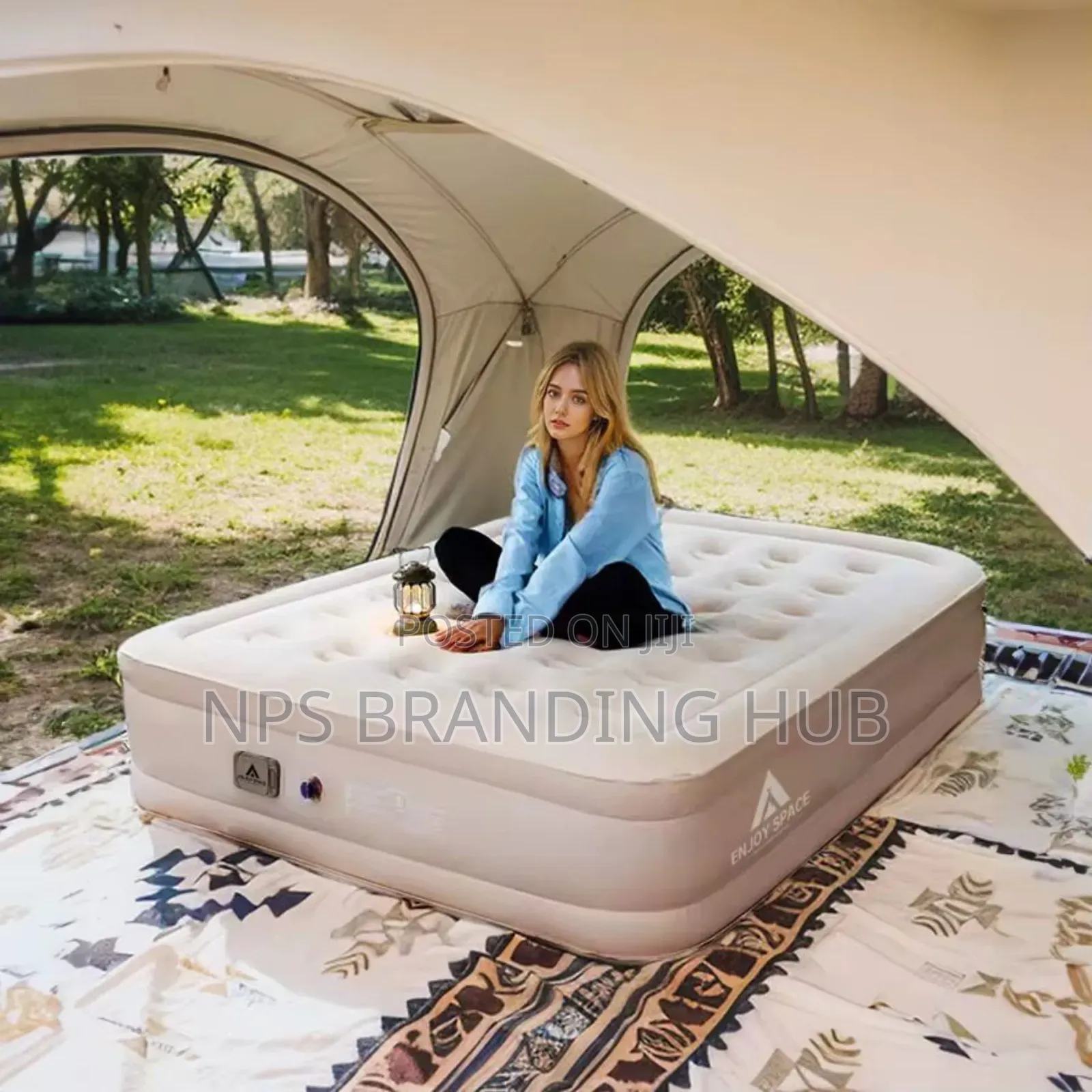 Inflatable Queen Size Airbed Mattress With In Built Pump 200*152*38 Cm