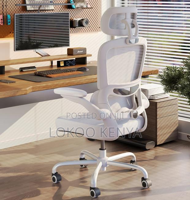 Office Chair; Grey High Back Orthopedic Computer Office Chair - thumbnail 16