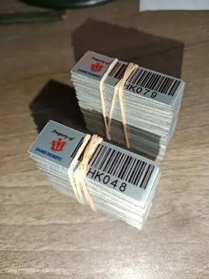 High Quality Barcoded Asset Tags