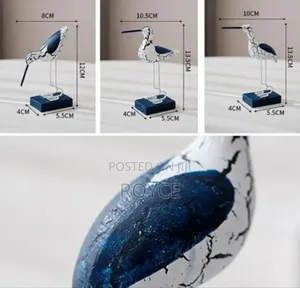 3pcs Wooden Seagull Figurine Decor