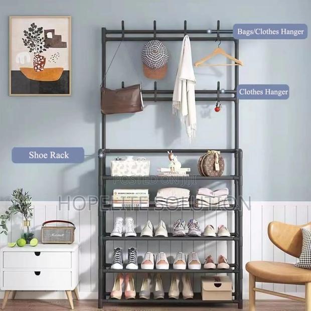 4 Layer Metallic Shoe Rack