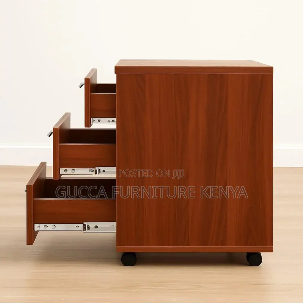3-drawer's Wooden Pedestal Office File Cabinet