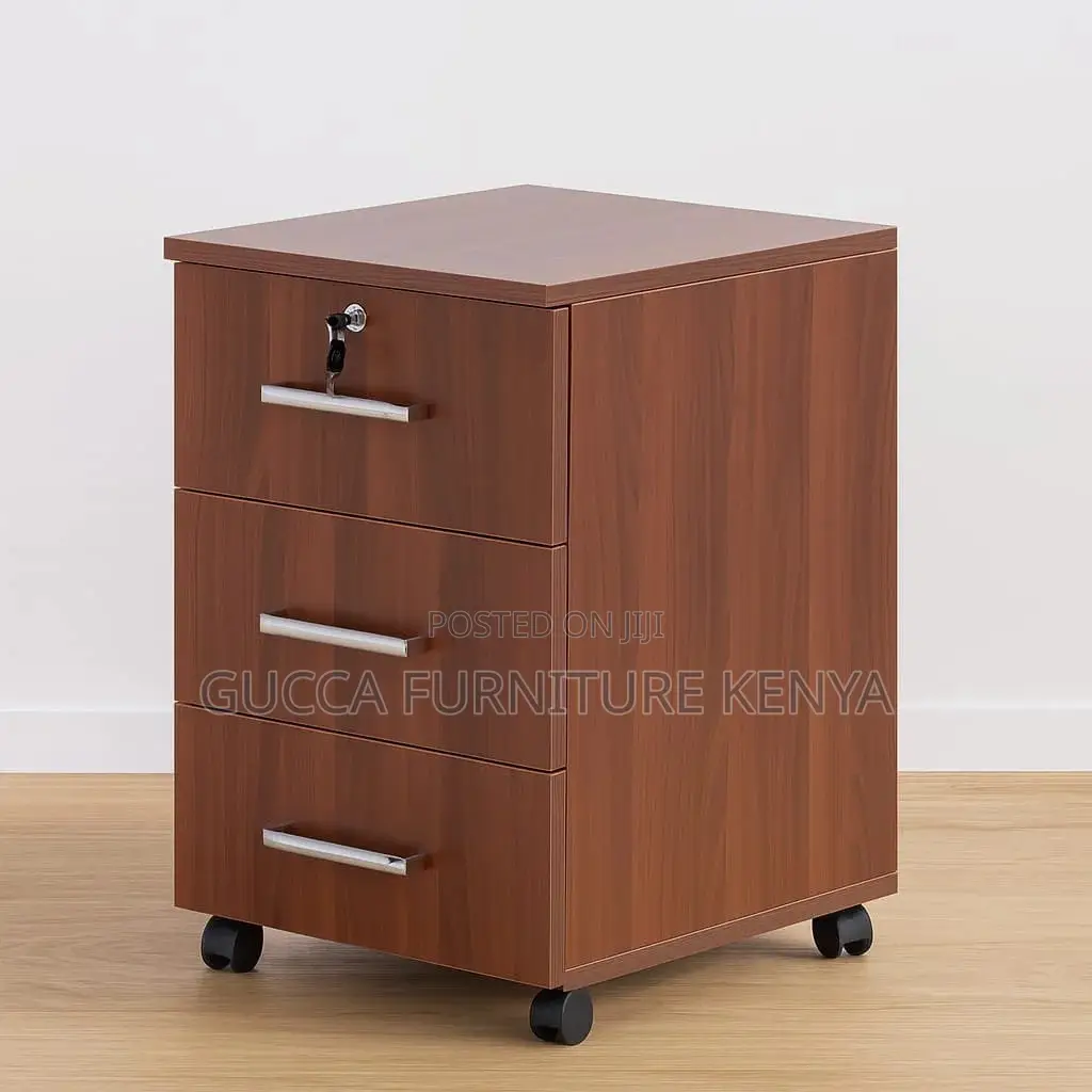 3-drawer's Wooden Pedestal Office File Cabinet