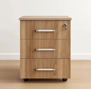 3-drawer's Wooden Pedestal Office File Cabinet
