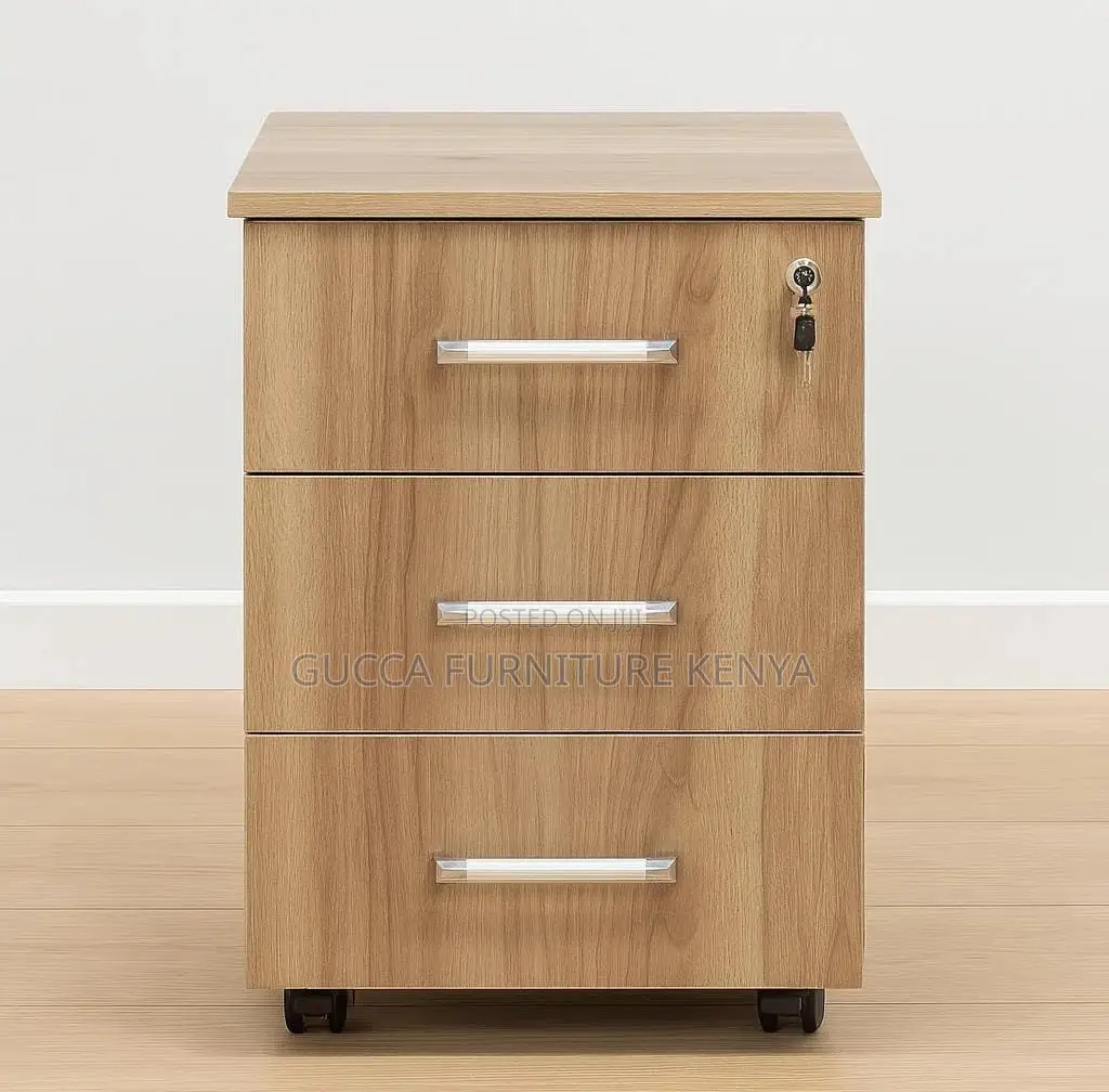 3-drawer's Wooden Pedestal Office File Cabinet