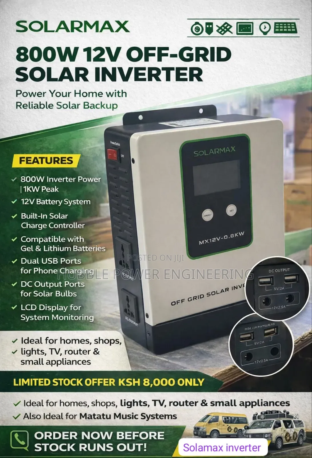Inverters Batteries Panels Solar Lights Solarmax Products