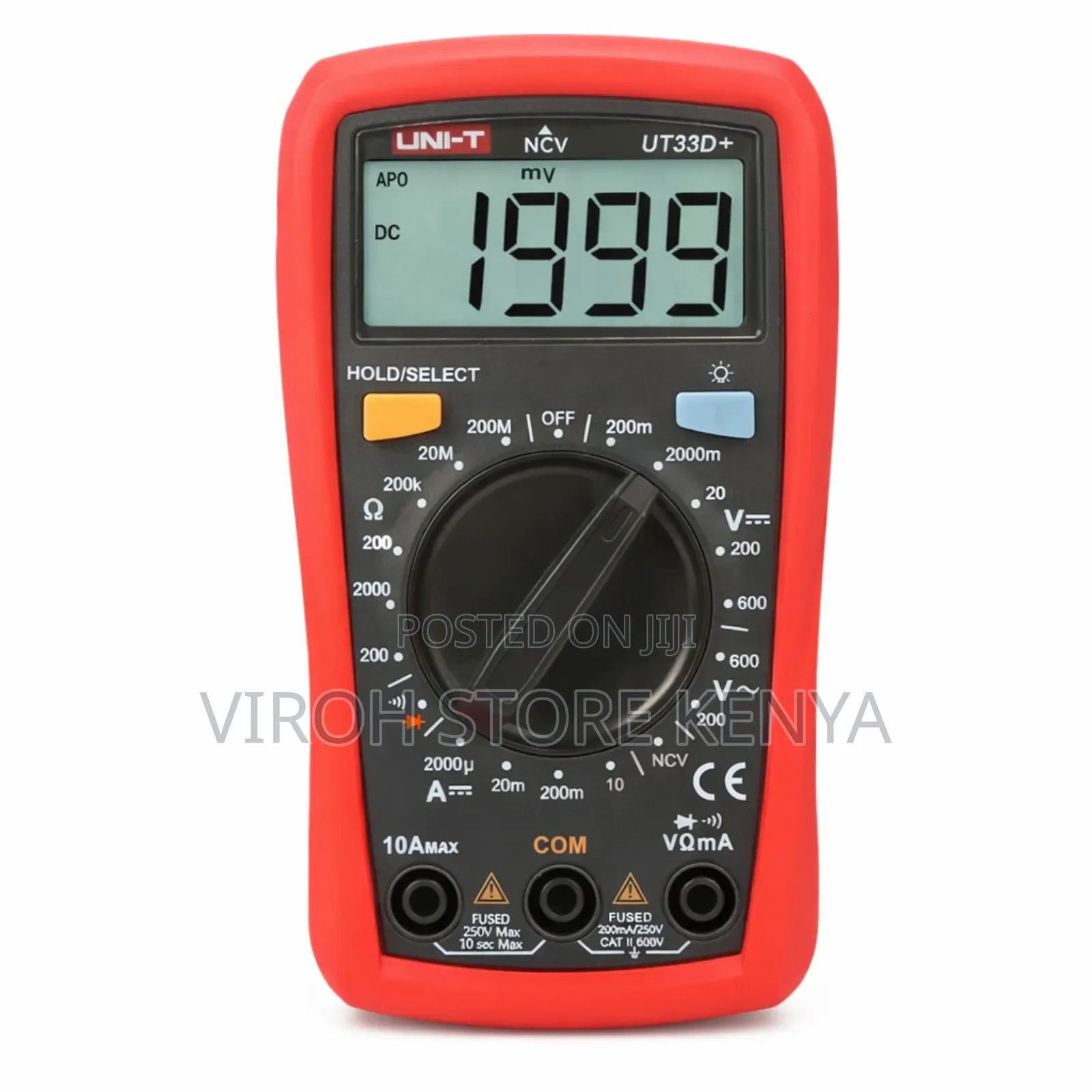 Uni-t Ut33d+ Digital Multimeter With Ncv Voltage Detection