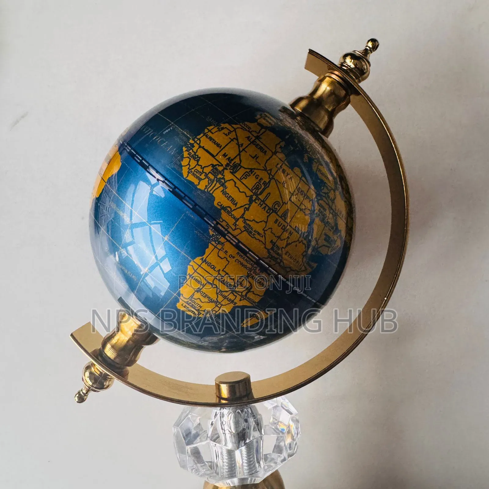 World Globe Marble Base Luxury Home/Office Decor Ornament Gift Hp