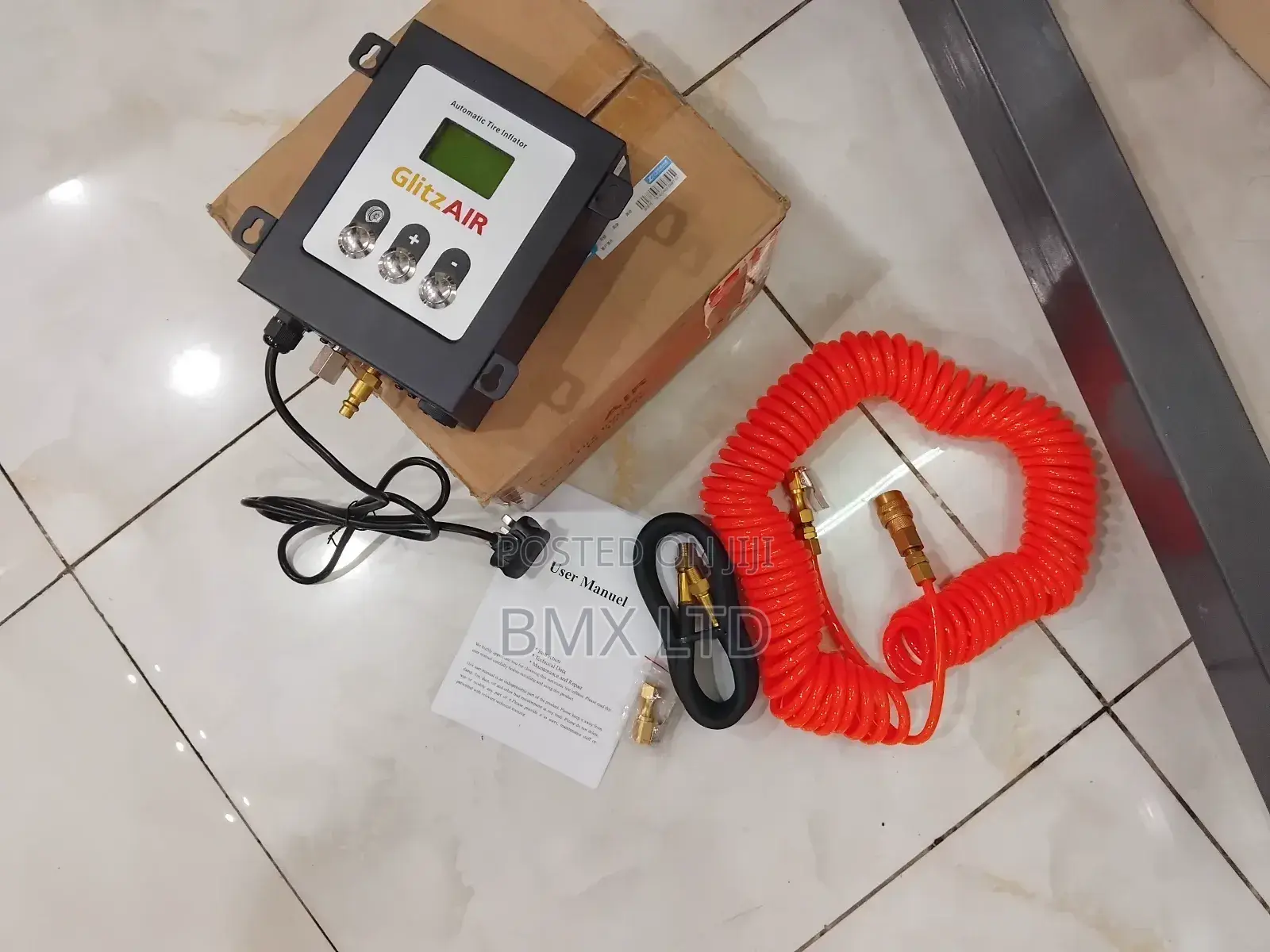 Garage Digital Tire Inflator Machine With Flexible Coiled Hose