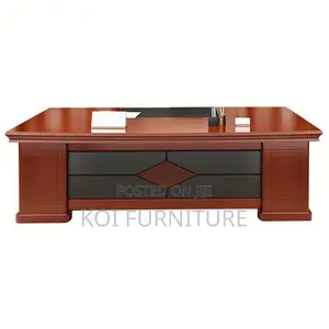 Office Desk : 1.8m Modern L-Shaped Executive Office Desk
