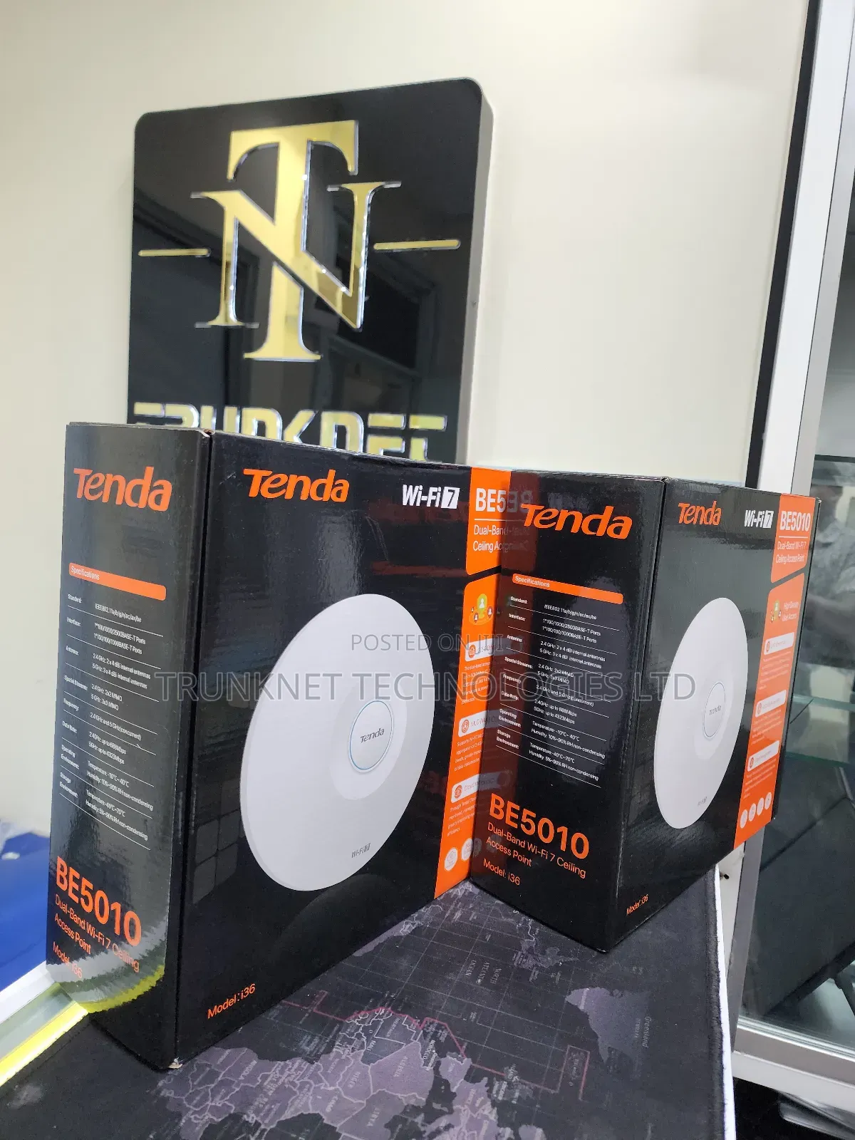 Tenda Be5010 Wi‐Fi 7 Dual‐Band Ceiling‐Mount Access Point