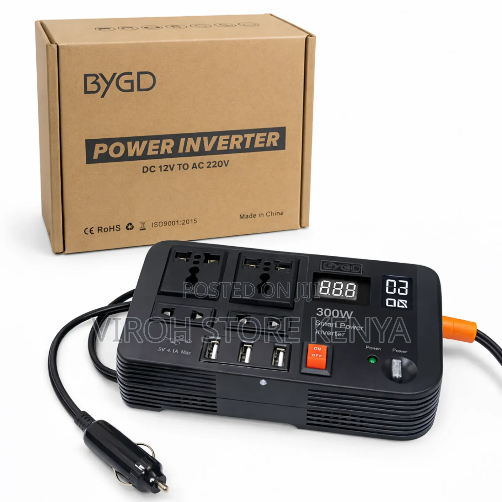 Car Inverter 300 Watts 12v To 220vac Dc To Ac Power Inverter