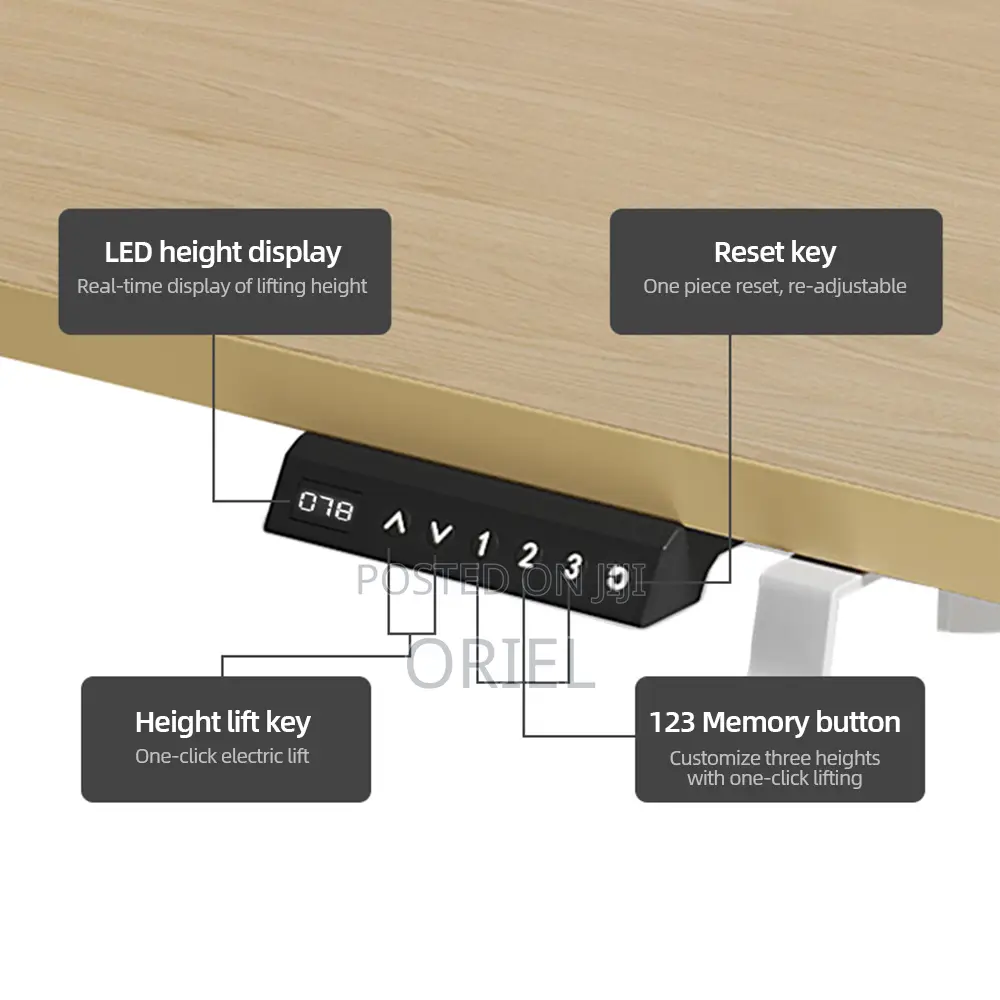 Office Desk : 2000mm Electric Height Adjustable Office Desk
