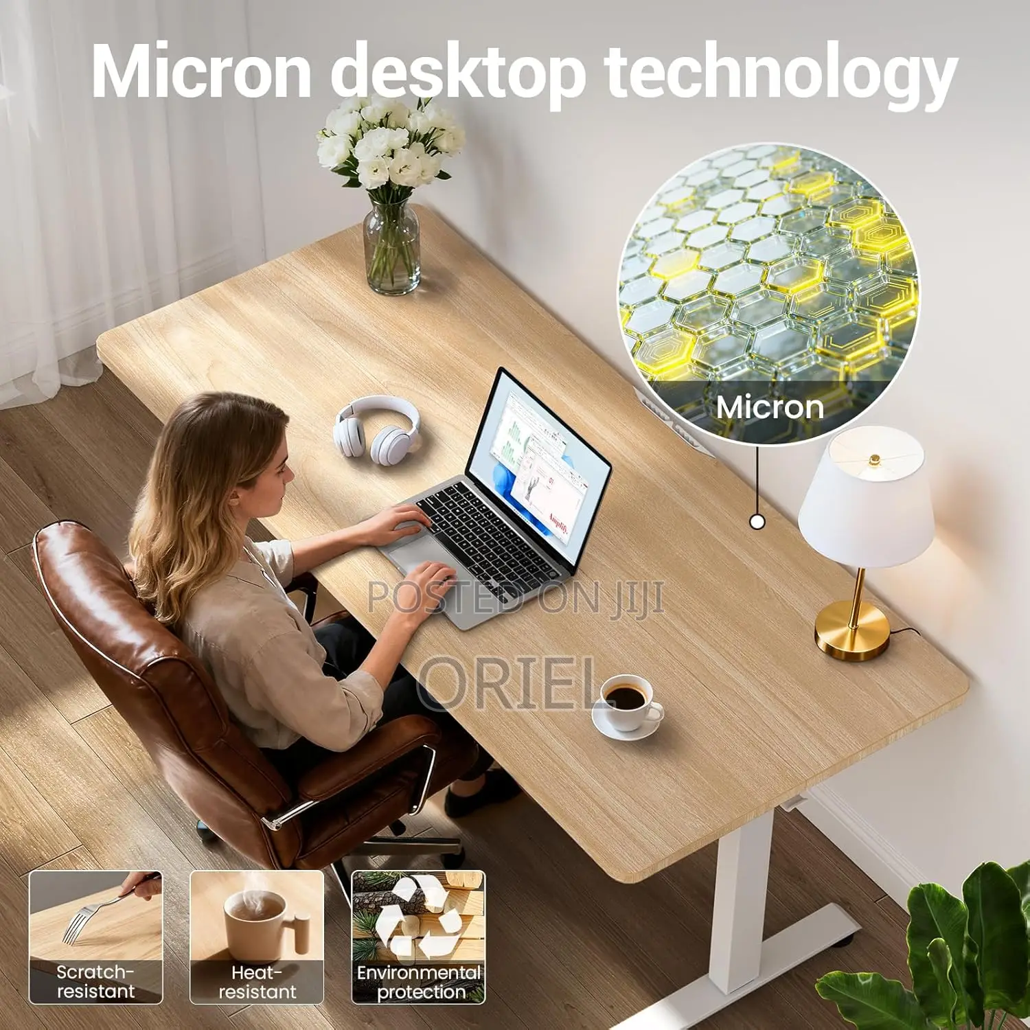 Office Desk : 2000mm Electric Height Adjustable Office Desk