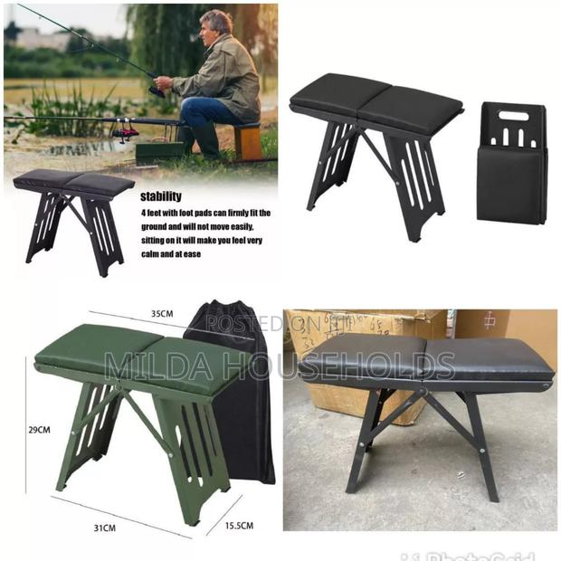 Steel Portable Folding Stool. - main view
