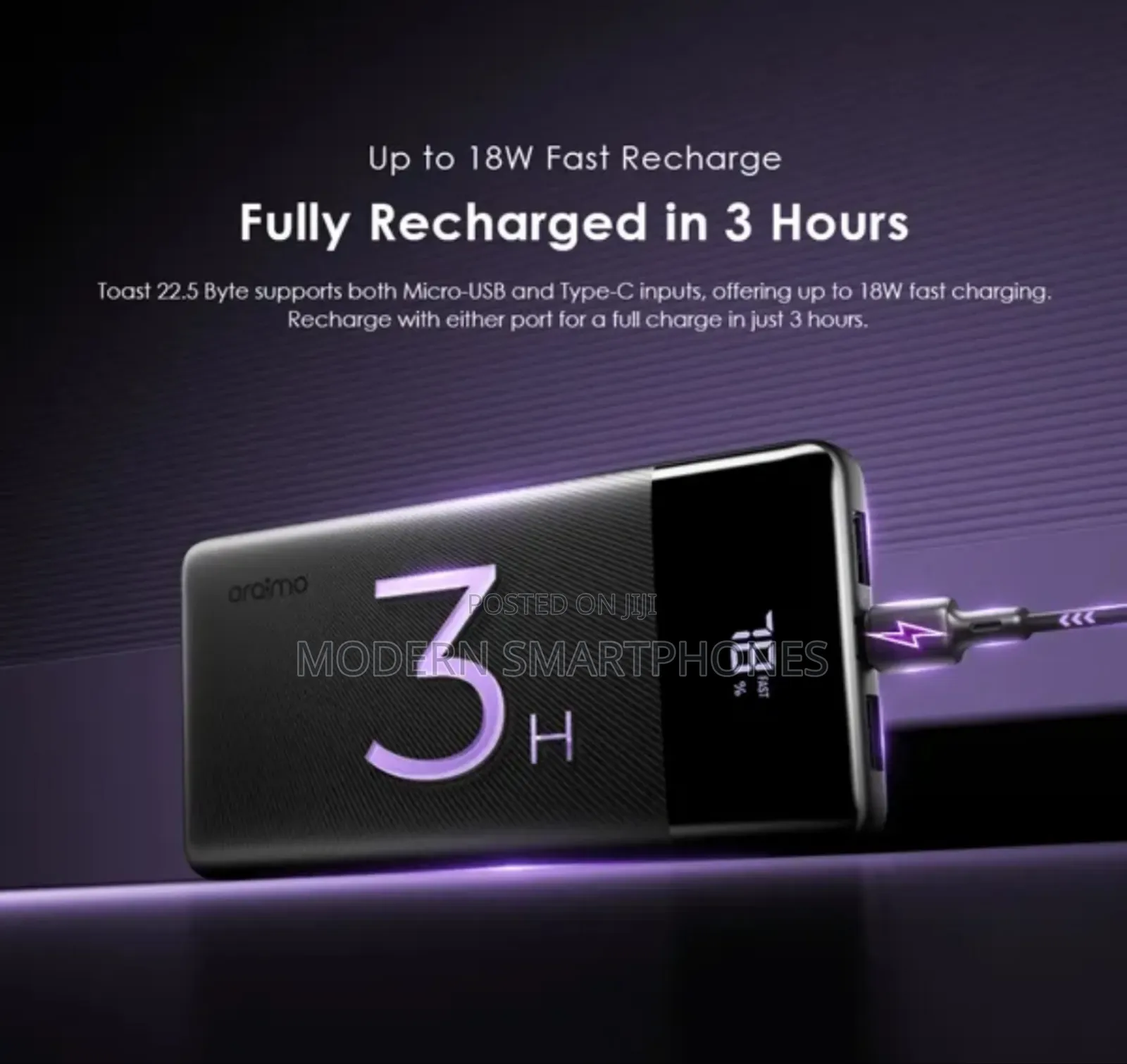 Oraimo Toast 22.5 Byte 10000mah 22.5w Power Bank